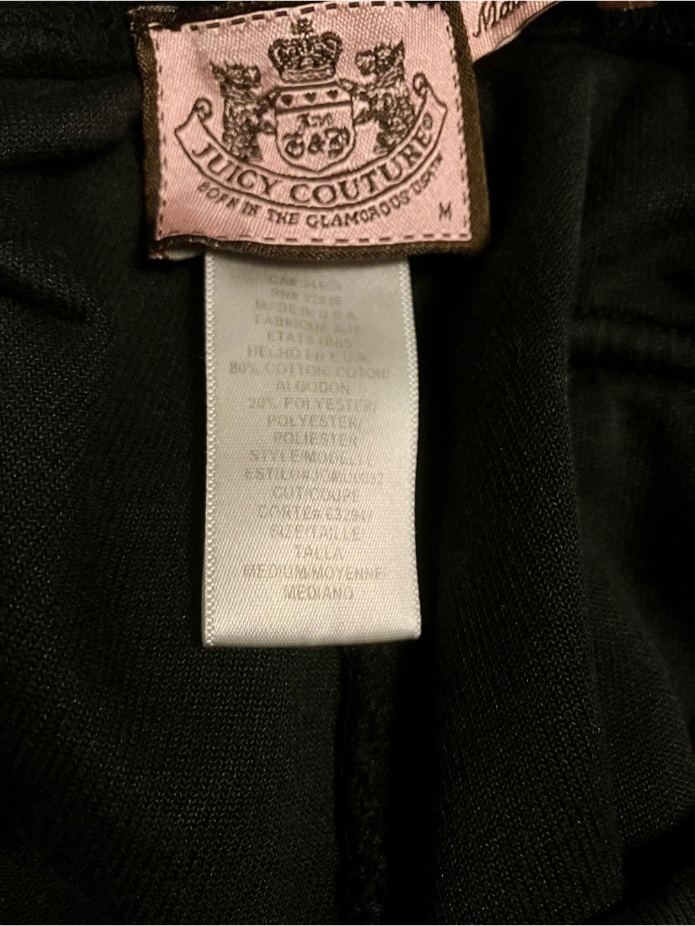 Juicy Couture Black Velour Apparel - Picture 14 of 16